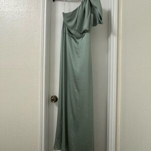 Sachin & Babi One-Shoulder Green Dress